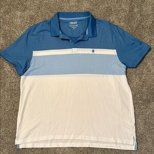 IZOD Blue and White Men’s Polo